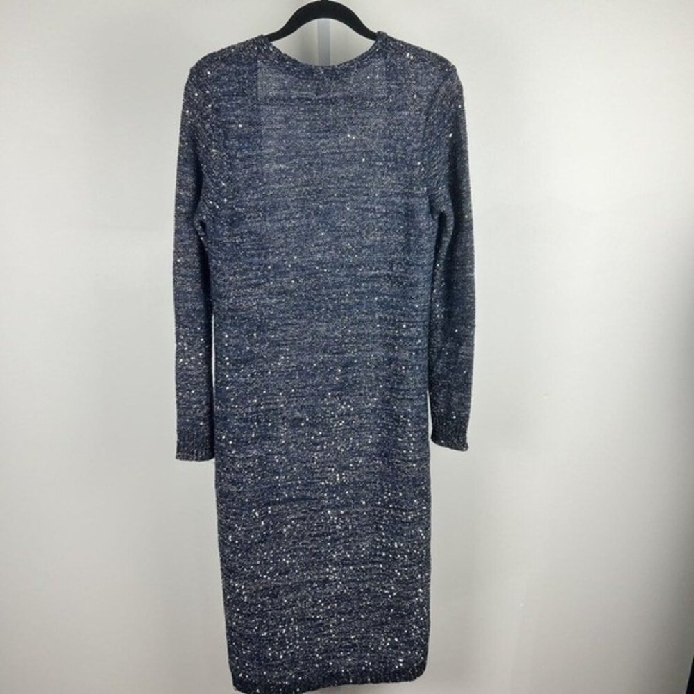 White House Black Market Navy Sequin Long Cardigan - Picture 4 of 14